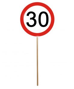 Mini-Schild auf Stab zum 30. Geburtstag