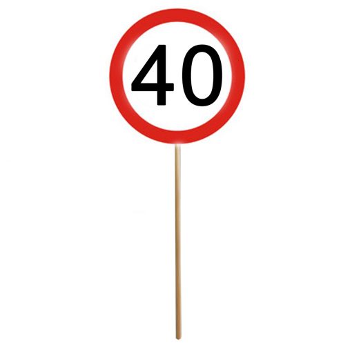 Mini-Schild auf Stab zum 40. Geburtstag
