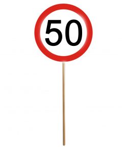 Mini-Schild auf Stab zum 50. Geburtstag