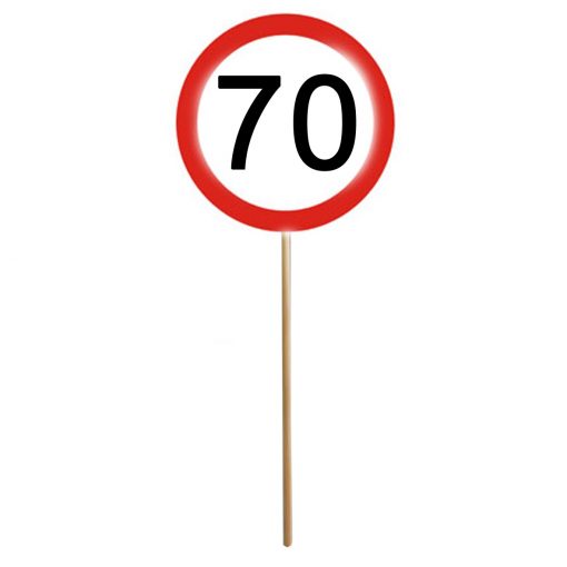 Mini-Schild auf Stab zum 70. Geburtstag