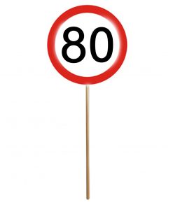 Mini-Schild auf Stab zum 80. Geburtstag
