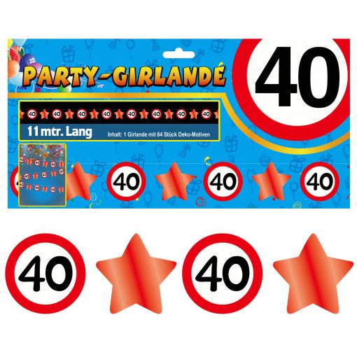 Party-Girlande zum 40. Geburtstag