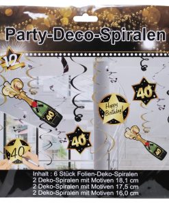 Party-Dekospiralen zum 40. Geburtstag