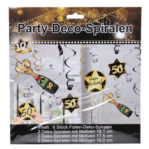 Party-Dekospiralen zum 50. Geburtstag
