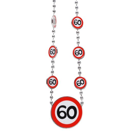 Halskette zum 60. Geburtstag "Verkehrsschild"