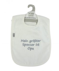 Weißes VIB Lätzchen "Mein größter Sponsor ist Opa"