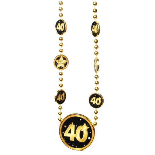 Partykette in schwarz und gold zum 40. Geburtstag