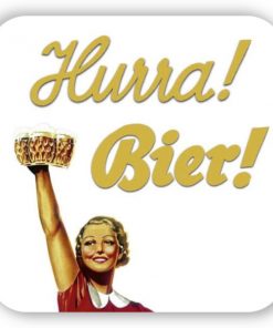 Kultdeckel - Untersetzer "Hurra! Bier!"