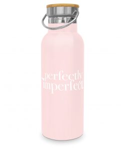 Edelstahlflasche in rosa "Perfectly Imperfect"