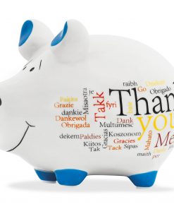 KCG Sparschwein mit Schriftzug "Thank you"