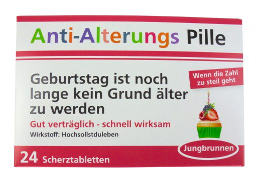 Scherztablette "Anti-Alterungs-Pille"