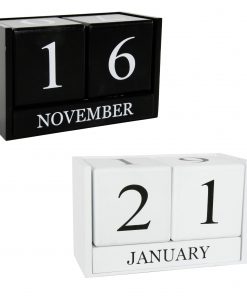 Würfelkalender in schwarz oder weiß