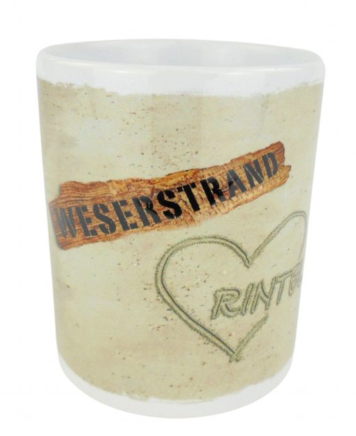 Tasse "Weserstrand - ♥ Rinteln", mitte