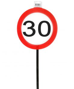 Verkehrsschild "30" mit Stab