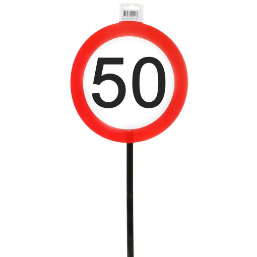 Verkehrsschild "50" mit Stab