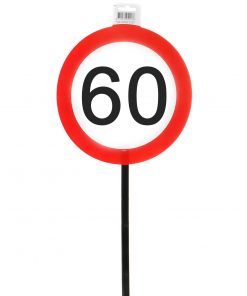 Verkehrsschild "60" mit Stab