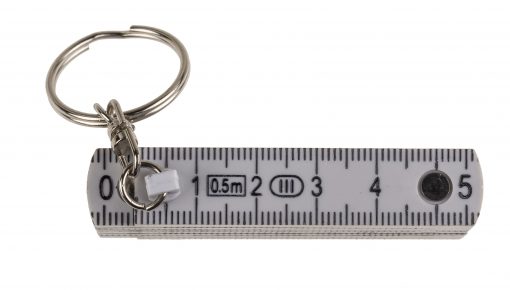 Schlüsselanhänger "Zollstock" mit Schlüsselring, in 3 verschiedenen Farben