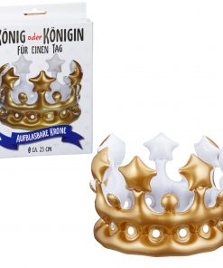 Aufblasbare Krone "König/Königin für einen Tag", ca. 23 cm, in Colorbox