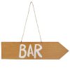 Holz-Schild Bar beidseitig bedruckt