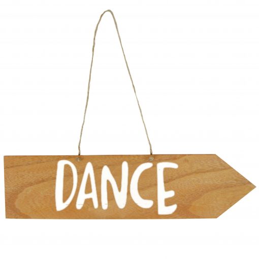Holzschild "Dance" zum Hängen