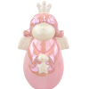 Porzellan-Figur "Engel mit Stern" rosa/weiß