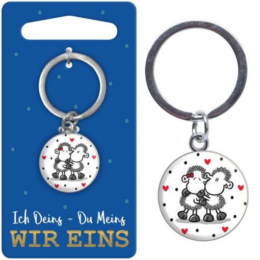 Sheepworld Mini-Schlüsselanhänger - Ich Deins- Du Meins - Wir Eins