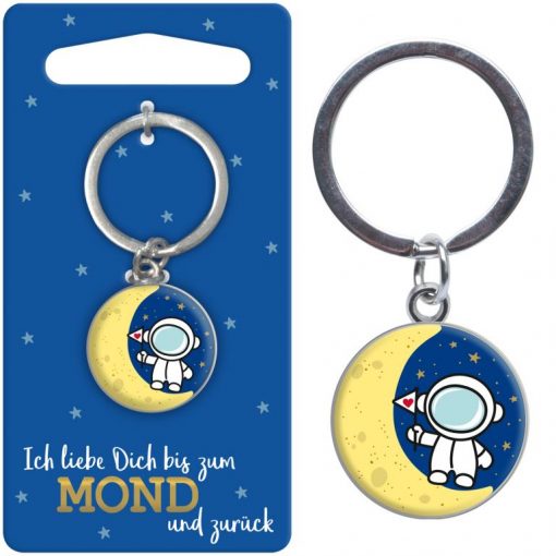 Sheepworld Mini-Schlüsselanhänger - Ich liebe Dich bis zum Mond und zurück