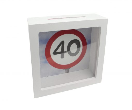 Spardose "40" mit Glasfront