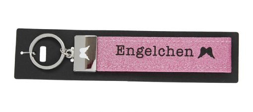 Schlaufen Schlüsselanhänger "Glücksfilz - Engelchen" mit Metallabschluss