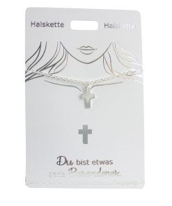 Halskette "Kreuz", versilbert