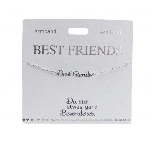Armband mit Schriftzug "Best Friends", versilbert
