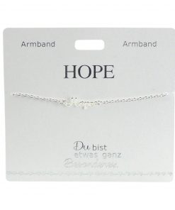 Armband mit Schriftzug "Hope". versilbert