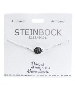 Armband mit Sternzeichenanhänger "Steinbock", versilbert
