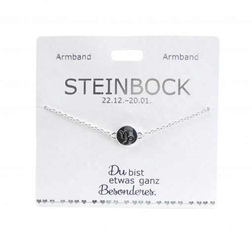 Armband mit Sternzeichenanhänger "Steinbock", versilbert