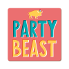 Grafik Werkstatt Korkuntersetzer - Party Beast