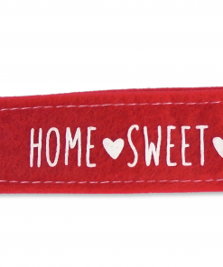 Glücksfilz Anhänger in rot "Home Sweet Home"