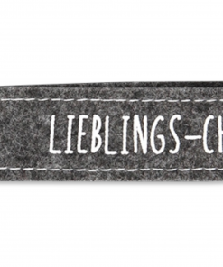 Schlaufen Schlüsselanhänger "Glücksfilz - Lieblings-Chaot" mit Metallabschluss