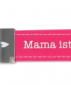 Schlaufen Schlüsselanhänger "Glücksfilz - Mama ist die Beste" mit Metallabschluss