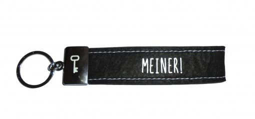Schlaufen Schlüsselanhänger "Glücksfilz - Meiner" mit Metallabschluss