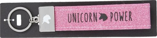 Glücksfilz Anhänger glitzernd in rosa "Unicorn Power"
