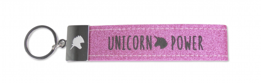 Glücksfilz Anhänger glitzernd in rosa "Unicorn Power"