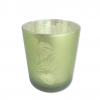 Teelichtglas "Blätter" in grün, klein
