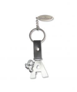 Schutzengel mit Buchstaben "A" als Schlüsselanhänger