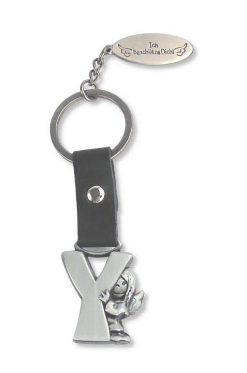 Schutzengel mit Buchstabe "Y" als Schlüsselanhänger