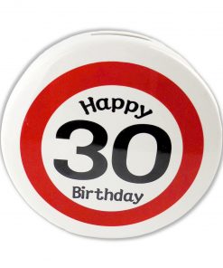 Spardose zum 30. Geburtstag "Happy Birthday"