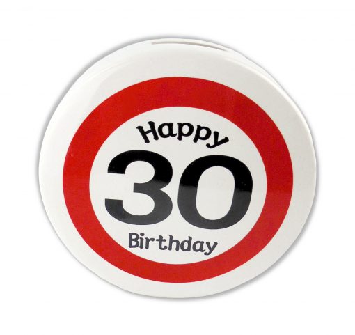 Spardose zum 30. Geburtstag "Happy Birthday"