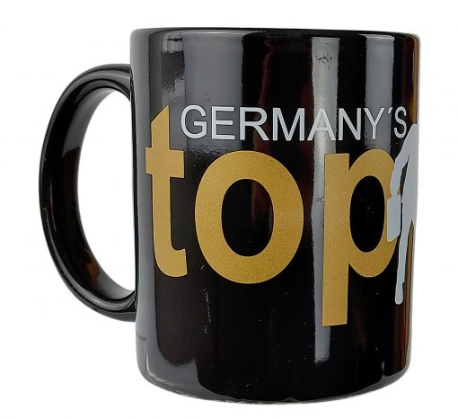 Rahmenlos Tasse in schwarz "Germany's TopDad"