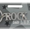 Schlüsselanhänger mit Schriftzug - Rock auf Headerkarte