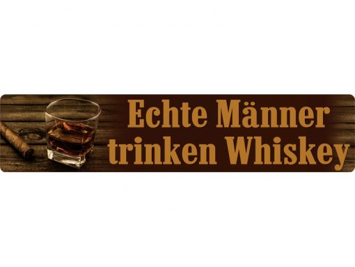 Straßenschild-Magnet "Echte Männer trinken Whiskey"