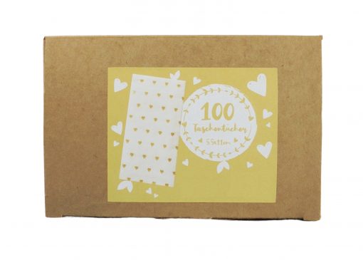 100 Taschentücher "für die Freudentränen" an Hochzeiten